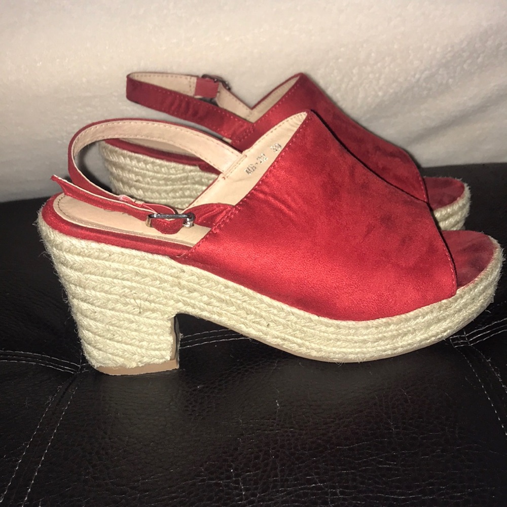 Red espadrilles